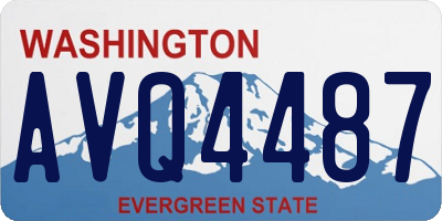 WA license plate AVQ4487