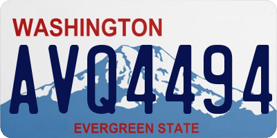 WA license plate AVQ4494
