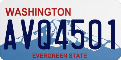 WA license plate AVQ4501