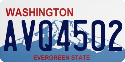 WA license plate AVQ4502