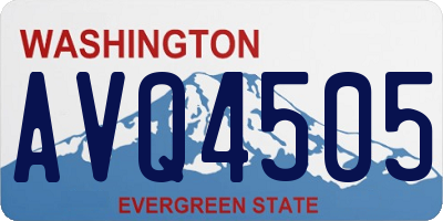 WA license plate AVQ4505