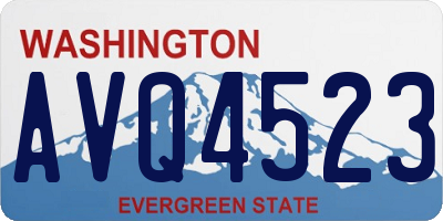 WA license plate AVQ4523
