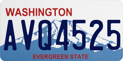 WA license plate AVQ4525
