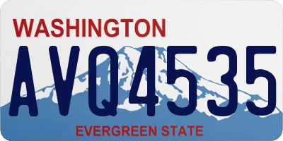 WA license plate AVQ4535