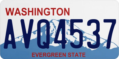WA license plate AVQ4537