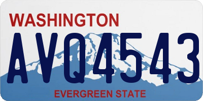 WA license plate AVQ4543