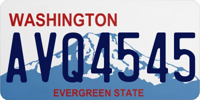 WA license plate AVQ4545