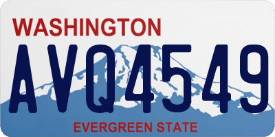 WA license plate AVQ4549