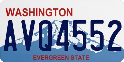 WA license plate AVQ4552