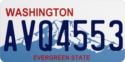 WA license plate AVQ4553