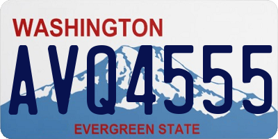 WA license plate AVQ4555
