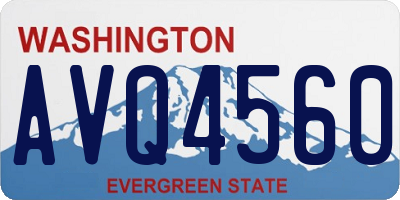 WA license plate AVQ4560