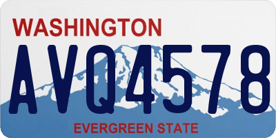WA license plate AVQ4578