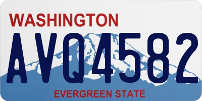 WA license plate AVQ4582