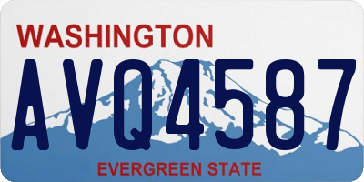 WA license plate AVQ4587