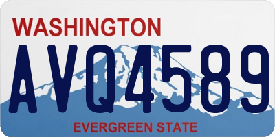 WA license plate AVQ4589