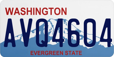WA license plate AVQ4604