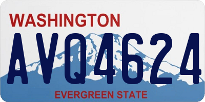 WA license plate AVQ4624