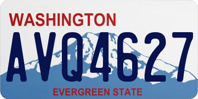 WA license plate AVQ4627