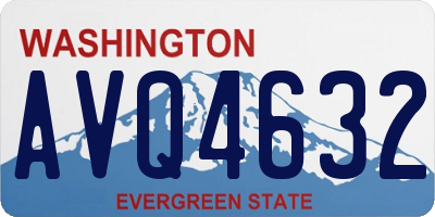 WA license plate AVQ4632