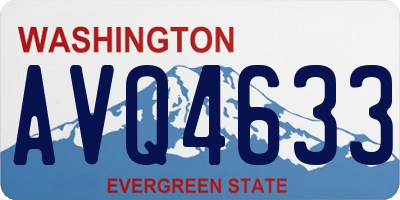 WA license plate AVQ4633