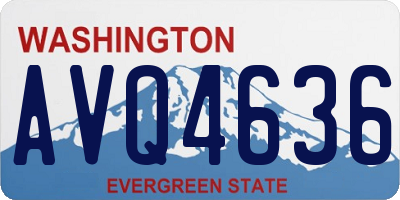 WA license plate AVQ4636