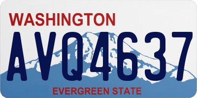 WA license plate AVQ4637