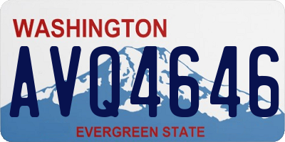 WA license plate AVQ4646