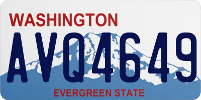 WA license plate AVQ4649
