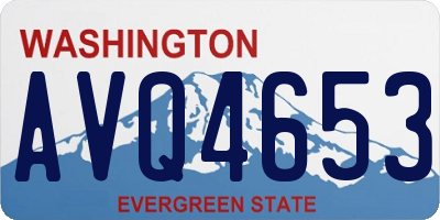 WA license plate AVQ4653