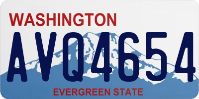 WA license plate AVQ4654