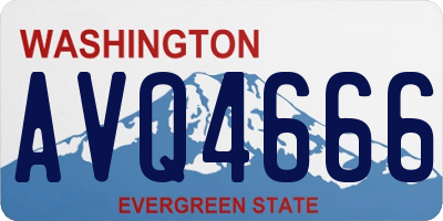 WA license plate AVQ4666