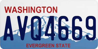 WA license plate AVQ4669