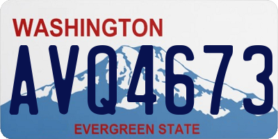 WA license plate AVQ4673