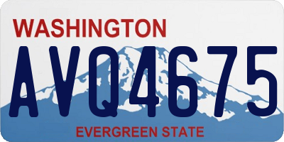 WA license plate AVQ4675