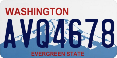 WA license plate AVQ4678