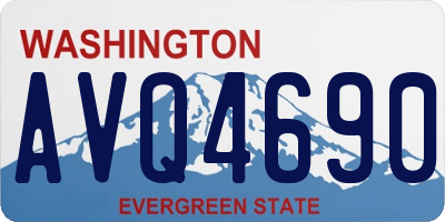 WA license plate AVQ4690