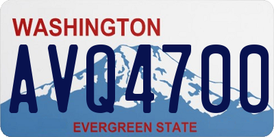 WA license plate AVQ4700
