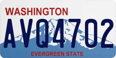 WA license plate AVQ4702