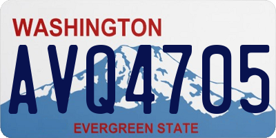 WA license plate AVQ4705