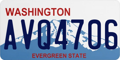 WA license plate AVQ4706