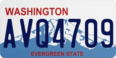 WA license plate AVQ4709