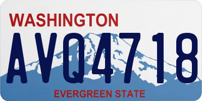 WA license plate AVQ4718