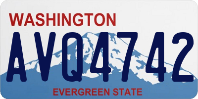 WA license plate AVQ4742