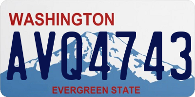 WA license plate AVQ4743