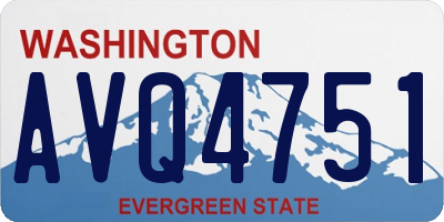WA license plate AVQ4751