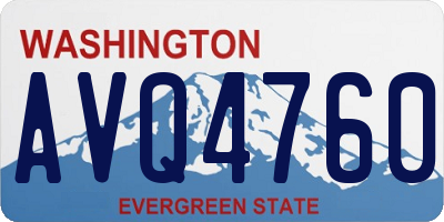 WA license plate AVQ4760