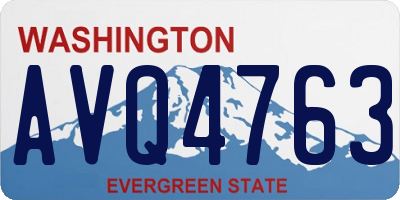 WA license plate AVQ4763