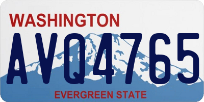 WA license plate AVQ4765
