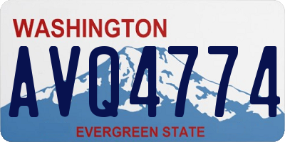WA license plate AVQ4774